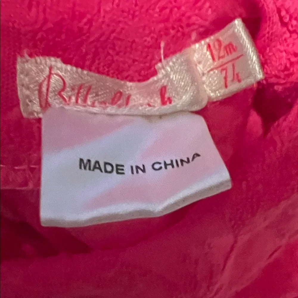 Billieblush Baby Girl Hot Pink pool cover-up 12 months Spring Summer Pool Outfit